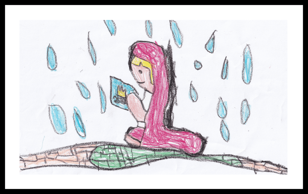 Pao's art piece: Girl in the rain